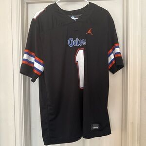 Jordan Black and Blue Football Jersey